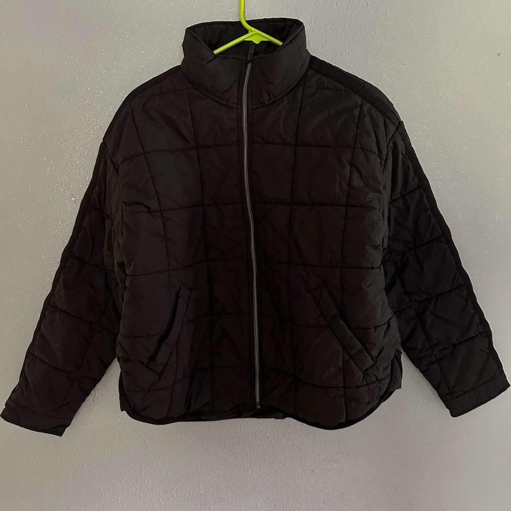 Black Quilted Puffer Jacket - Women